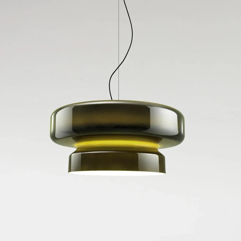 Nordic designer living room, dining room, bedroom, study, light luxury Spanish creative pendant light brown glass lamp