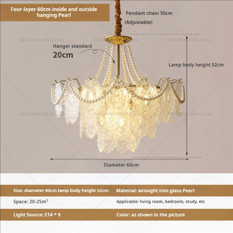 French Light Luxury Crystal Chandelier