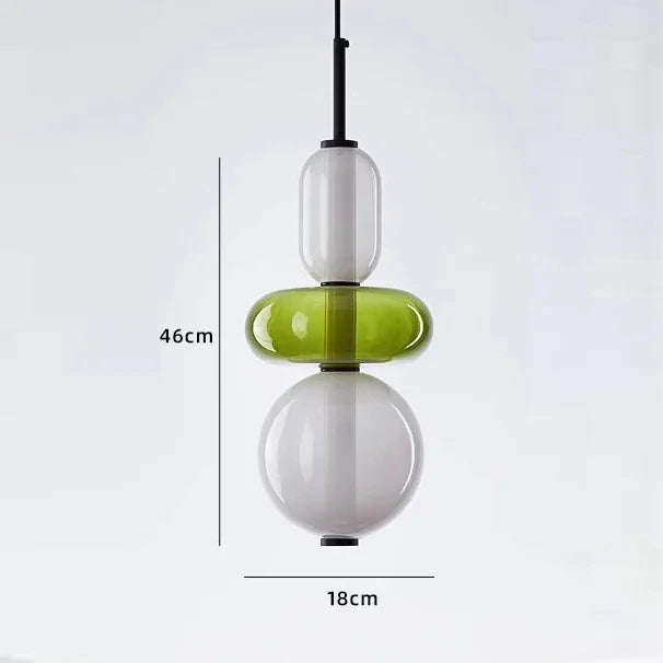 Italy Design Candy Glass Hanging Lamp Pendant Light Chandelier Ceiling Suspension for Loft Living Dining Room