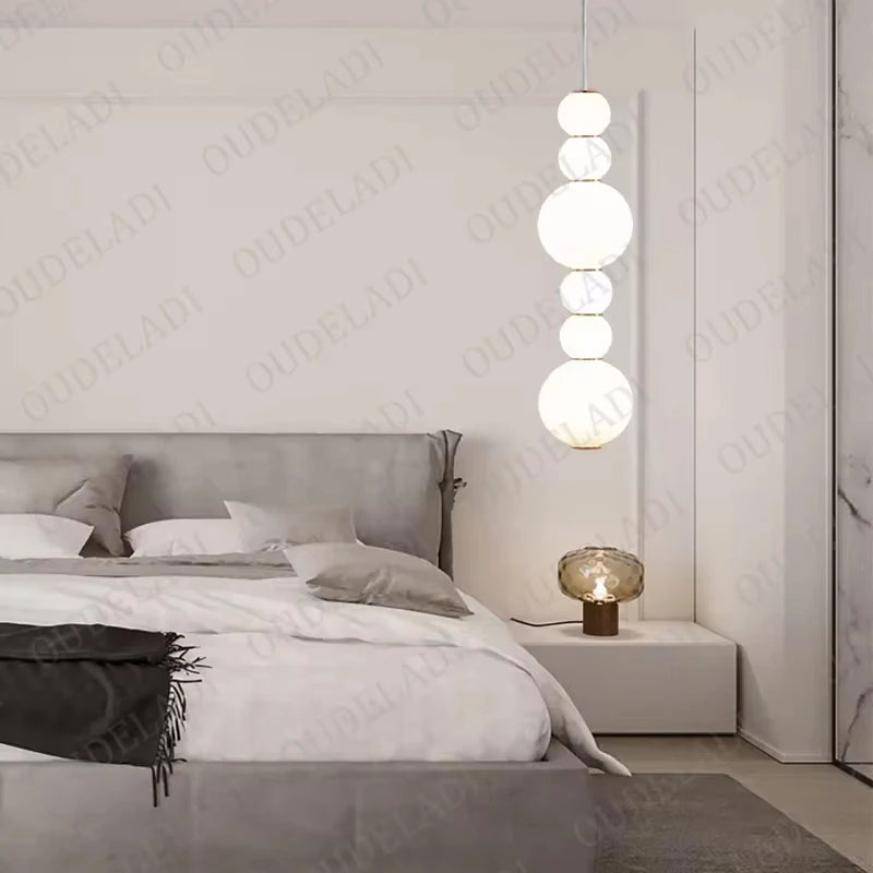 Nordic Glass Ball Hoist Hanging Lamp