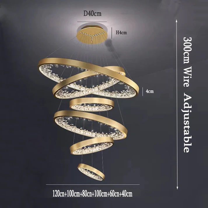 Modern Circle Rings Led Ceiling Chandelier