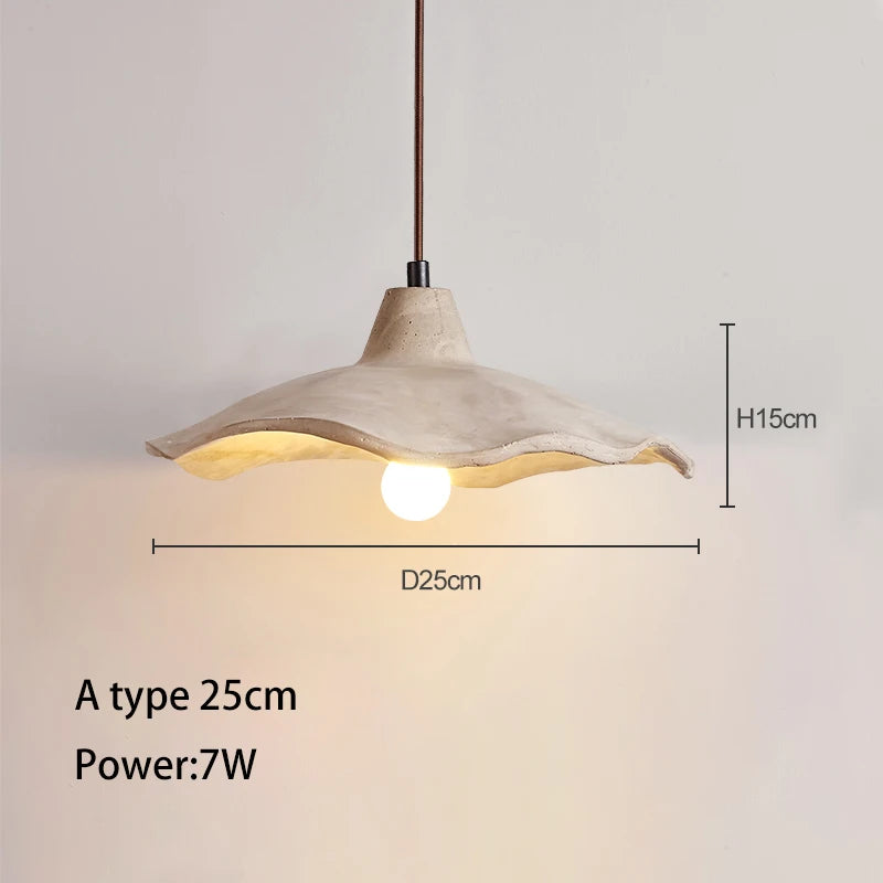 Led Pendant Light Bedroom Bedside Chandelier High Concrete Cement Ceiling Hanging Lamp Restaurant Bar Art Loft Designer Lighting