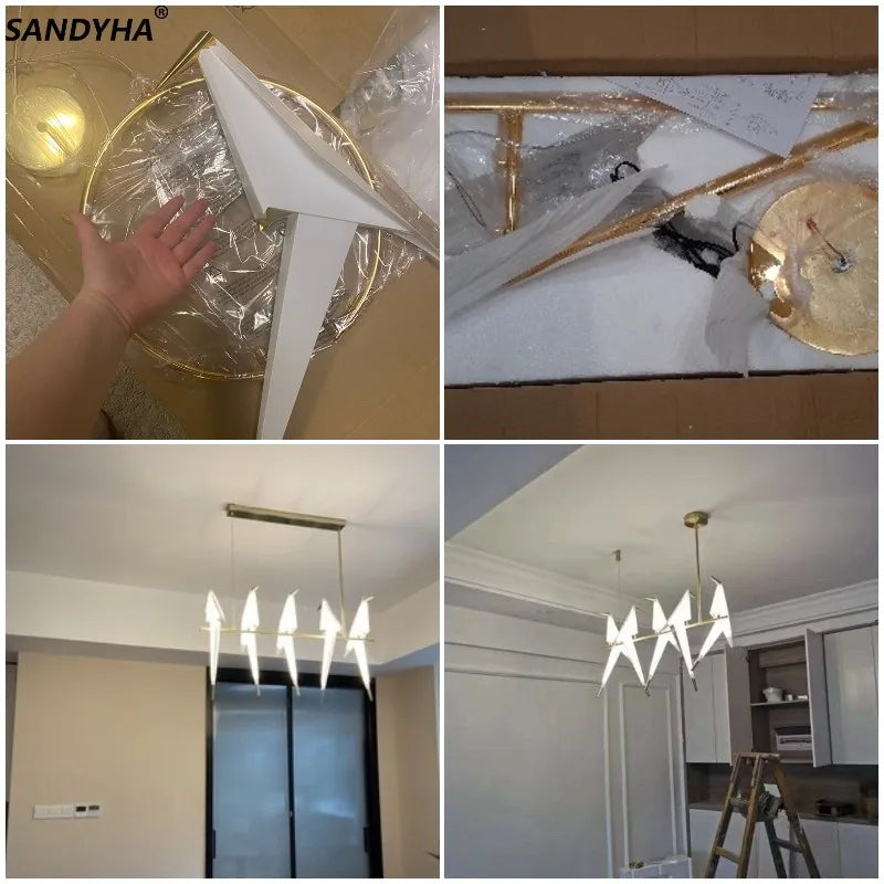 Modern Bird Cage Chandelier