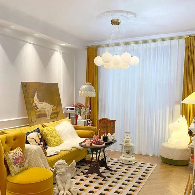 Glass Lampshade Moon Ceiling Pendant Lamp