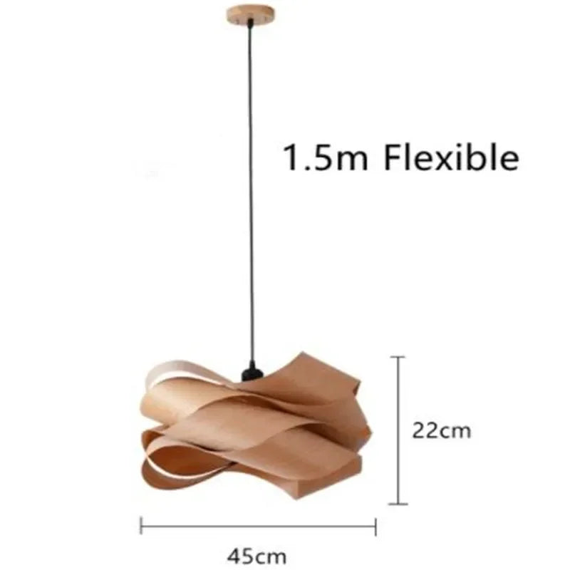 Modern Wood Skin Hanging Lamps