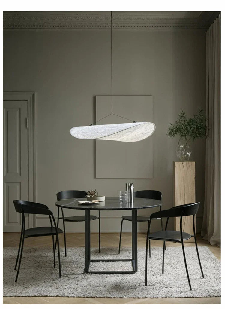 Modern LED Silk Pendant Lamp Nordic Creative Ceiling Pendant Restaurant Living Room Lighting Home Decoration Fabric Pendant Lamp