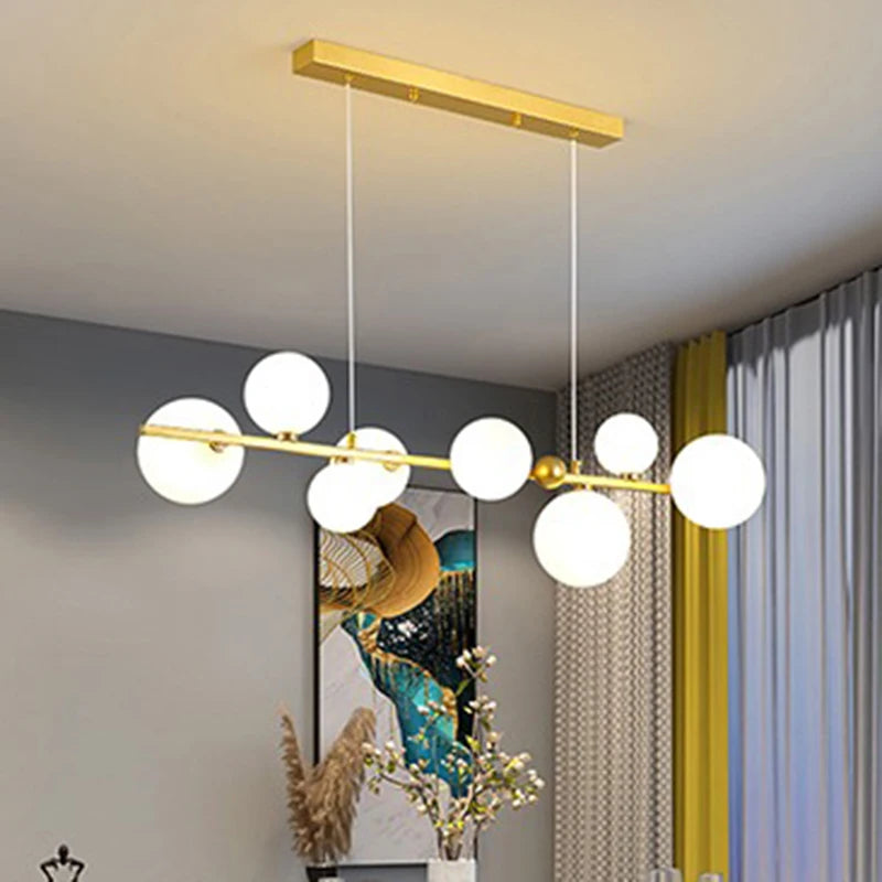Nordic Chandeliers with 8 Oversized Glass Bulbs