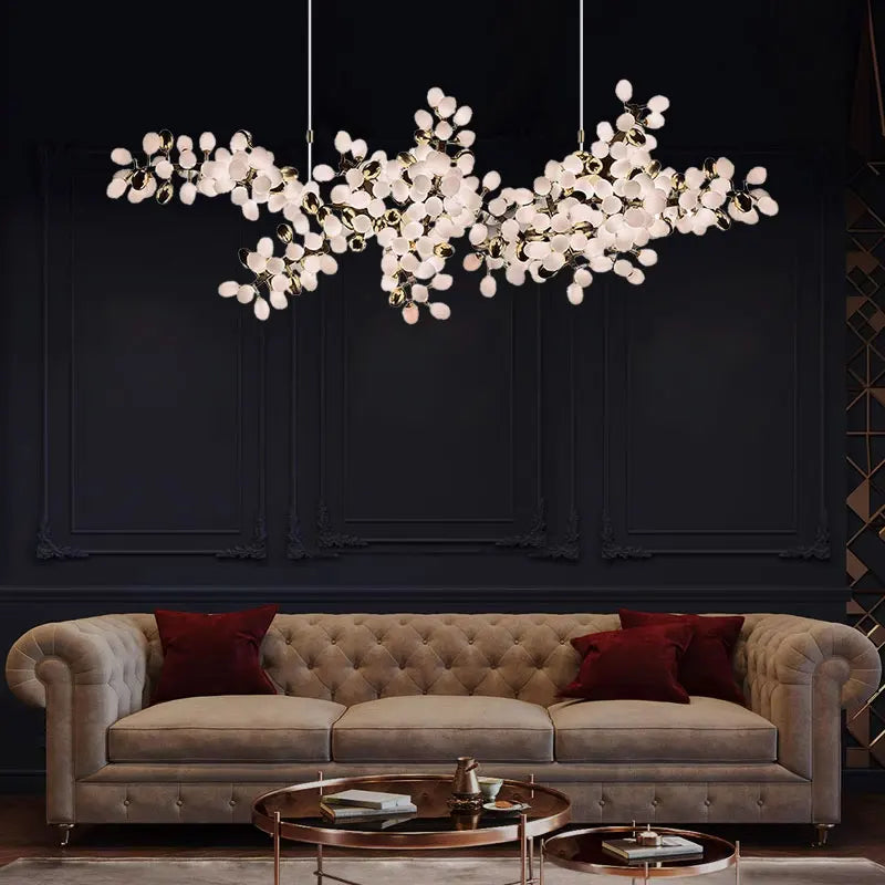 Modern Multi-Bulb Brushed Stainless and Glass Pendant Lights