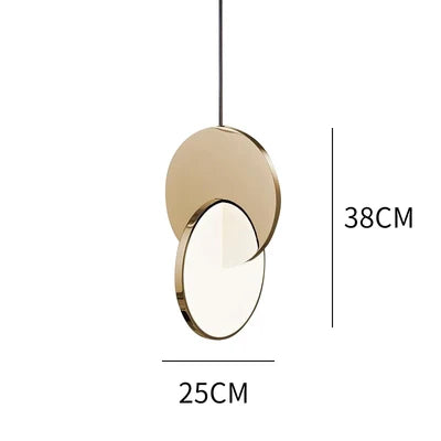 Acrylic Stainless steel mirror round LED Pendant Light artistical Simple design Cross shape pendant lamp Indoor decoration light