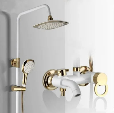 Modern Bathroom Rain Waterfall Shower Set Thermostatic Mixer Bath Shower Mixer Tap Brass Body