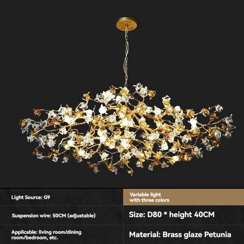 Coppe Ceiling Crystal Branch Chandeliers