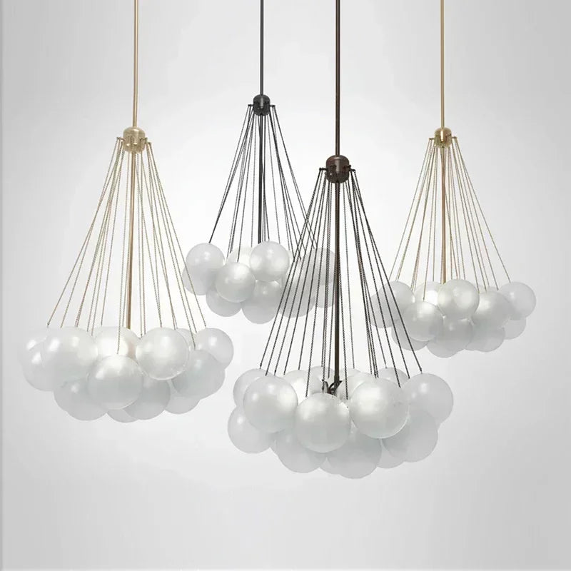 37 Glasses Bubble Nordic Frosted Chandeliers