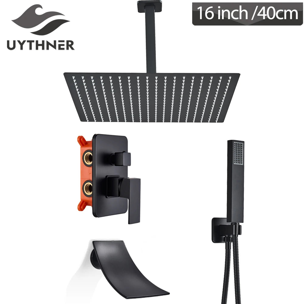 Promotion Shower Faucet Floor Mounted Bathtub Faucet Wall Bath Shower Set Ship From Brazil / EU /CA/MX Warehouse