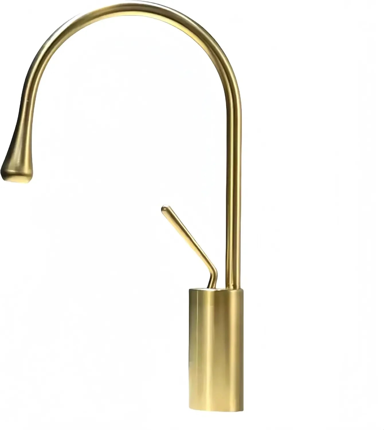 Modern Bathroom Faucet High Arc Single Handle Sink Faucet Brass Washbasin Hot and Cold Water Faucet with Hose Accessories