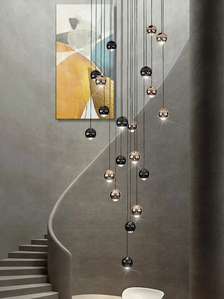 Pendent Lamp Stairs Chandelier lighting Living room Modern Pendant Lights for Kitchen Island Lustre stairs Hanging Ceiling Lamp