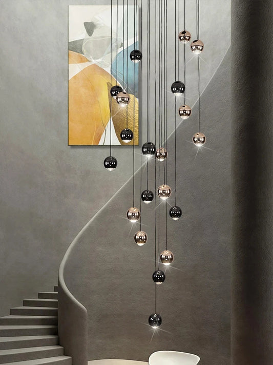 Pendent Lamp Stairs Chandelier lighting Living room Modern Pendant Lights for Kitchen Island Lustre stairs Hanging Ceiling Lamp