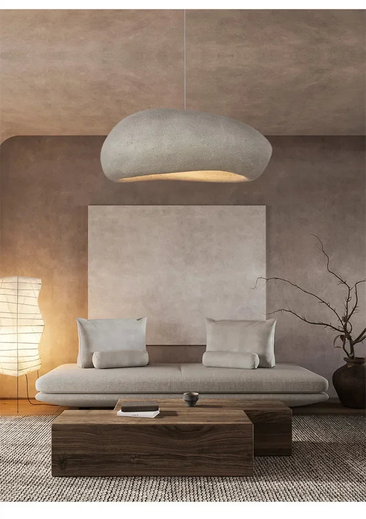 Japanese Wabi-sabi Style Living Room Chandeliers Dining Room Bar Lights Nordic Designr Curve Pendant Lights LED Home Decoration