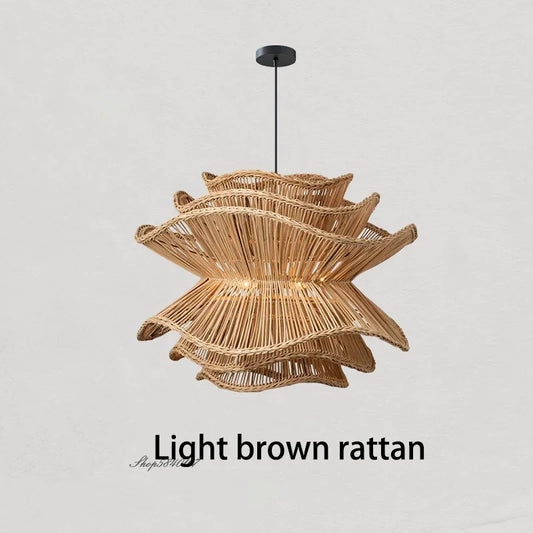 Creative Multi-level Rattan Lamp Nordic Designer Pendant Lights