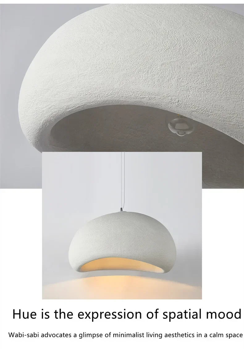 Japanese Wabi-sabi Style Living Room Chandeliers Dining Room Bar Lights Nordic Designr Curve Pendant Lights LED Home Decoration