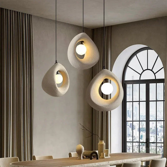 Nordic White Grey Pendant Lights  Led Hanging Lighting Minimalism Suspend Bedroom Home Decor Indoor Lamps Fixtures G9 Lamp Bulb