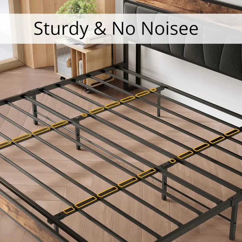 King Size Storage Bed Frame with Charging Station