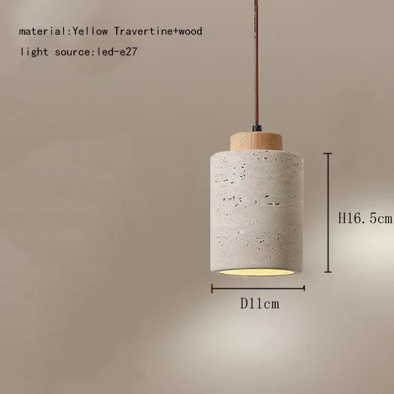 White Travertine and Marble Droplight