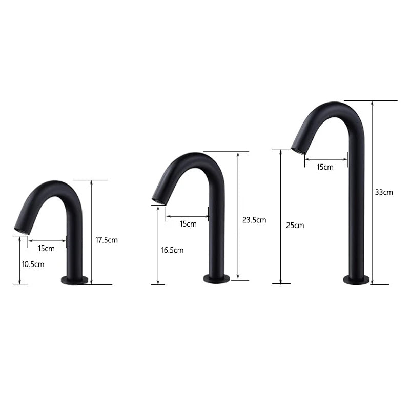 Black Automatic Touch Free Infrared Sensor Bathroom Basin Faucet.Touchless Tapware.Cold Hot Water Mixer Tap.Bathroom Sink Faucet
