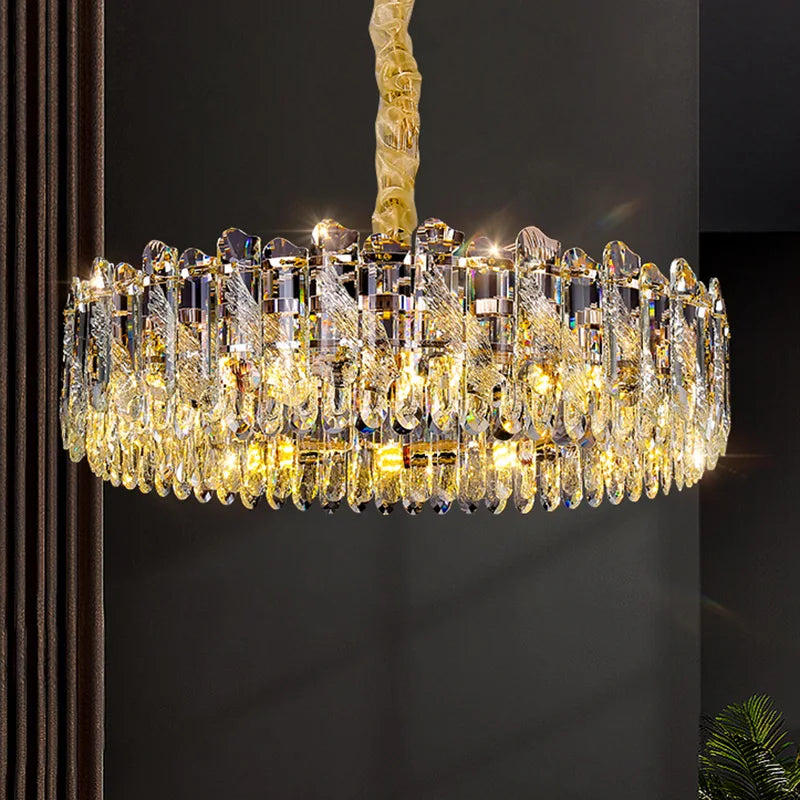 Modern 2-Tier Luxury Crystal Chandelier