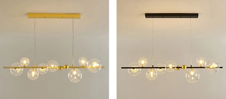 Nordic Chandeliers with 8 Oversized Glass Bulbs