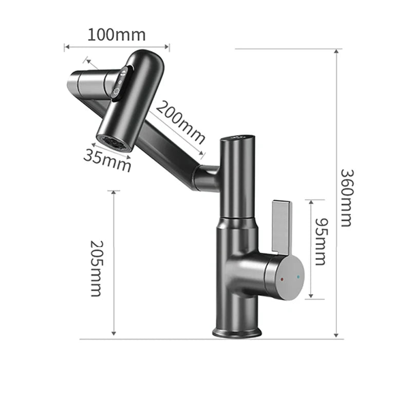 Digital Display LED 360 Rotation Basin Faucet