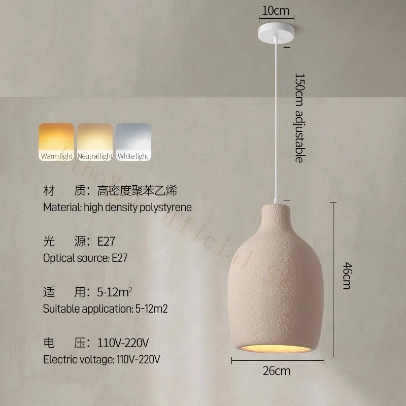 Modern Wabi-Sabi Minimalist LED Pendant Light Chandelier