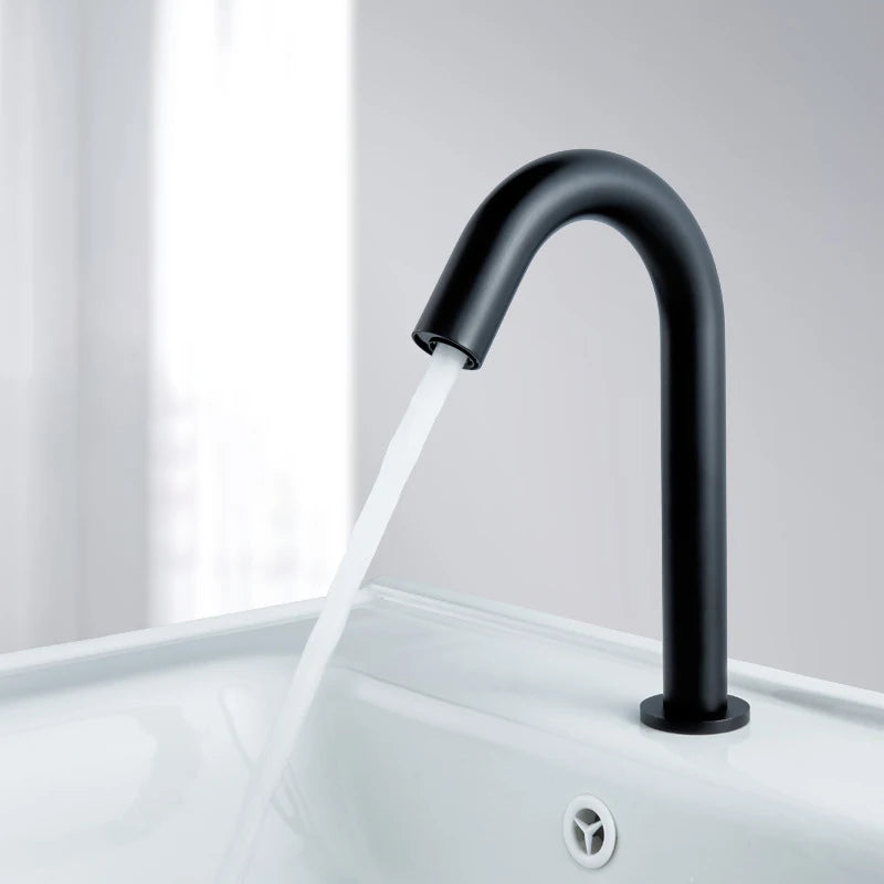 Black Automatic Touch Free Infrared Sensor Bathroom Basin Faucet.Touchless Tapware.Cold Hot Water Mixer Tap.Bathroom Sink Faucet