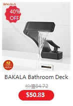 BAKALA Water Drop Hang Ceiling Faucet Bathroom Basin Bathtub Tap Solid Brass  Hot Cold Water Sink Mixer Tub Hardware