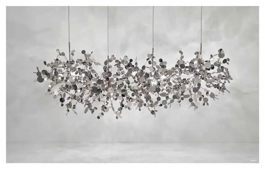 Modern LED Chrome Stainless Steel Chandelier Pendant Lights for Dining Room Home Decor Lighting Living Room Indoor Light Fixture