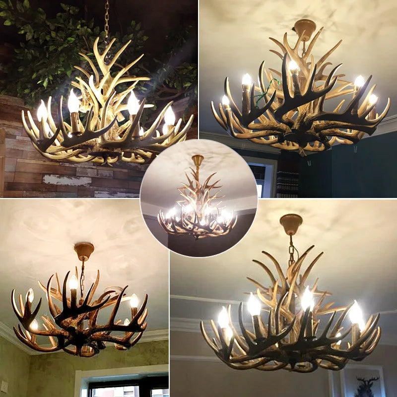 American Antler Pastoral Chandelier