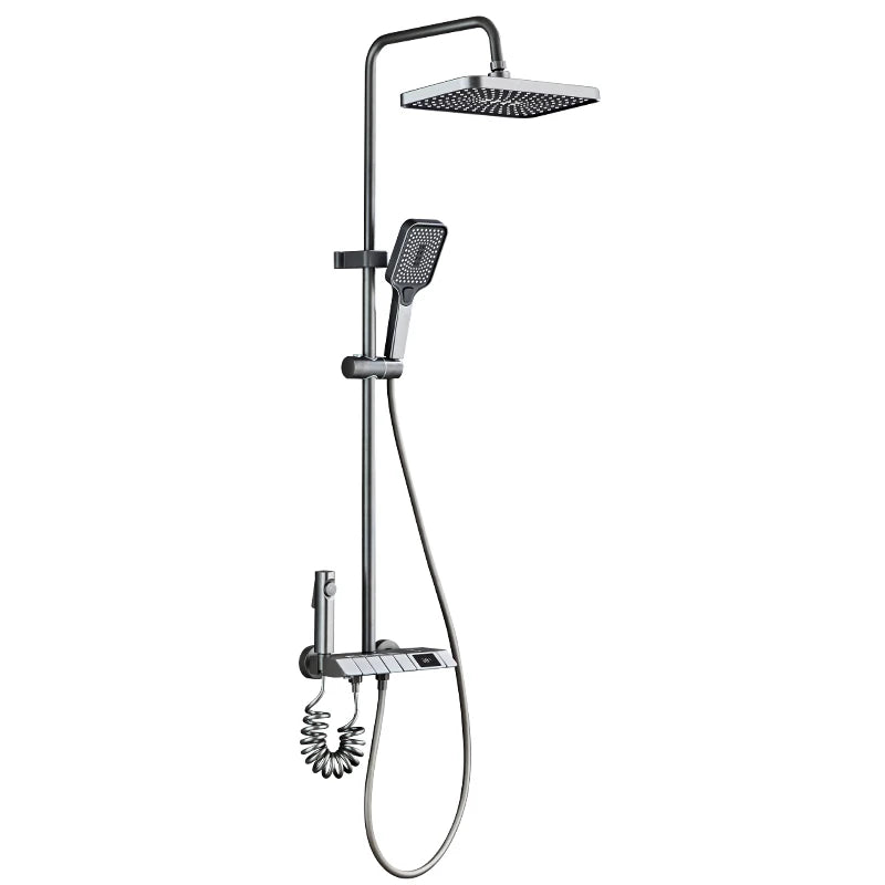 Shower Set Faucets Bathroom  Piano Button Switch Bath Shower Rain Shower Complete Bathroom Head Douche