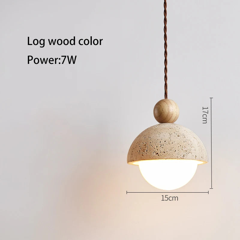 Led Pendant Lamp Small Stone Chandelier  Bedroom Bedside Modern Bulb Light Flower Bud  Cream Style For Children's Room Girl Home