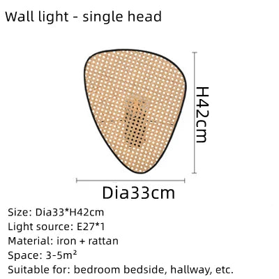 Modern Living Room Pendant Lamp Dining Room Leaf Grid Rural Hand Made Rattan Art Screen Cchandelier Bedroom Home Decor 110V 240V
