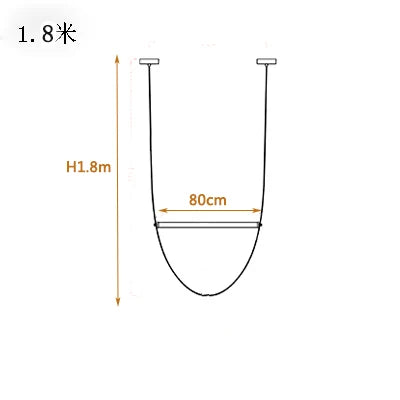 Postmodern Leather Belt Chandelier Living Room Villa Building Coffee Restaurant Glass Tube Designer Chandelier