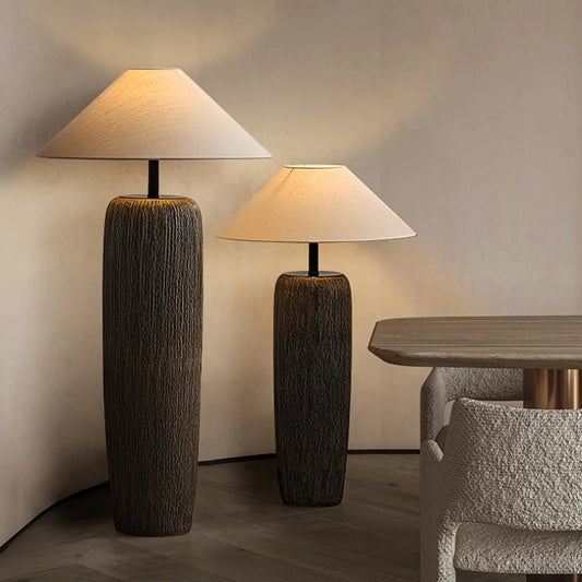 Ceramic Lamp Wabi-Sabi Style Vintage Japanese Floor Lamp
