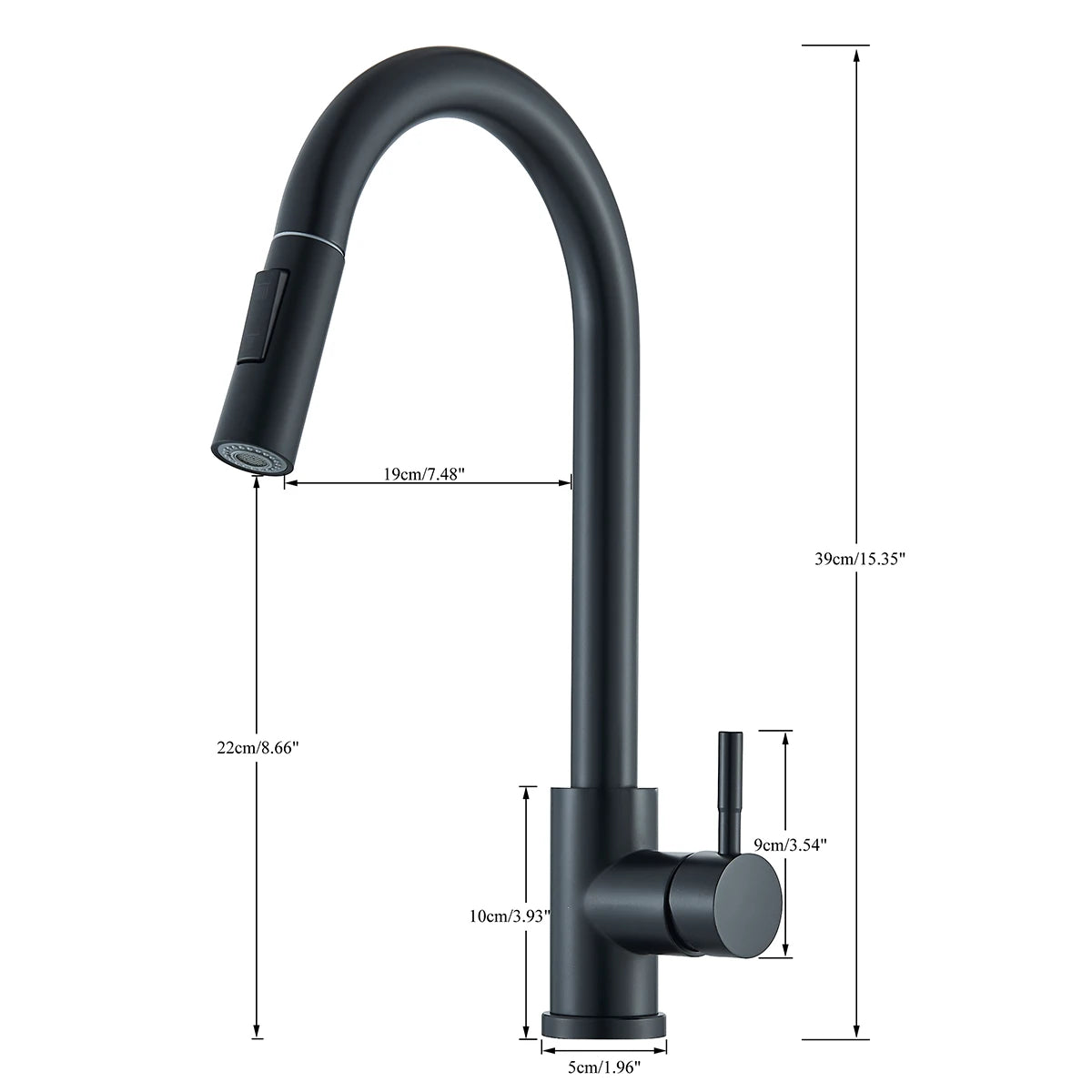 ULGKSD Kitchen Faucet Pull Out 2 Modes Stream Spray Hot And Cold Water Mixer 360 Rotate Single Handle Deck Mounted Crane Tap