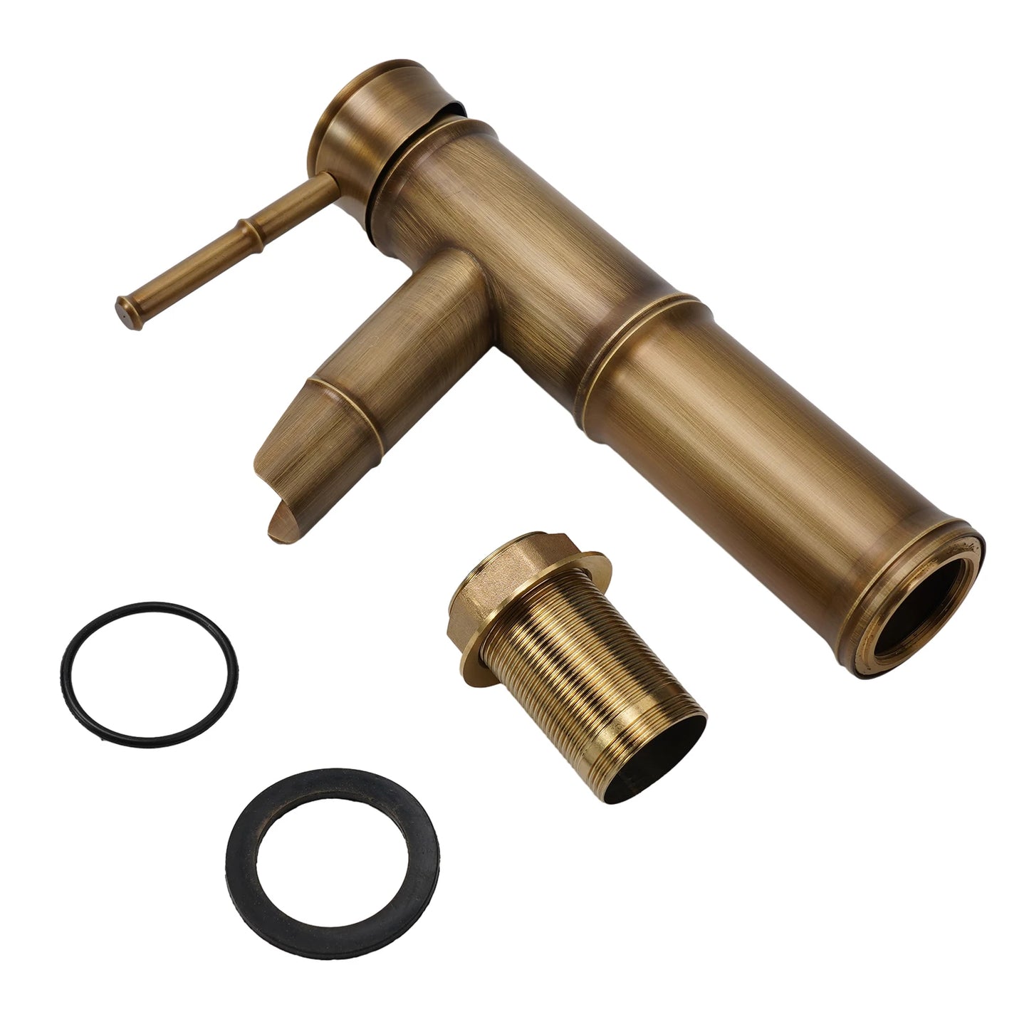 Basin Faucet Antique Brass Bamboo Shape Faucet Sink Mixer Faucet Single Handle Filter Impurities Kitchen Bathroom Accessories