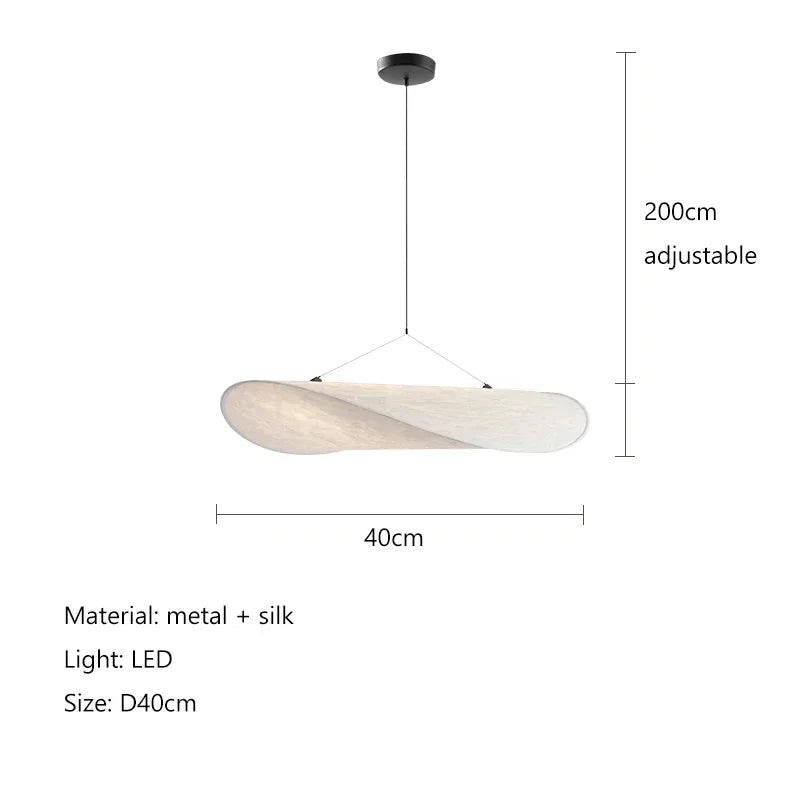 Tense Pendant Lamp Pendant Lamp Nordic Vertigo led silk pendant light For Living Room Bedroom Home minimalist Decoration