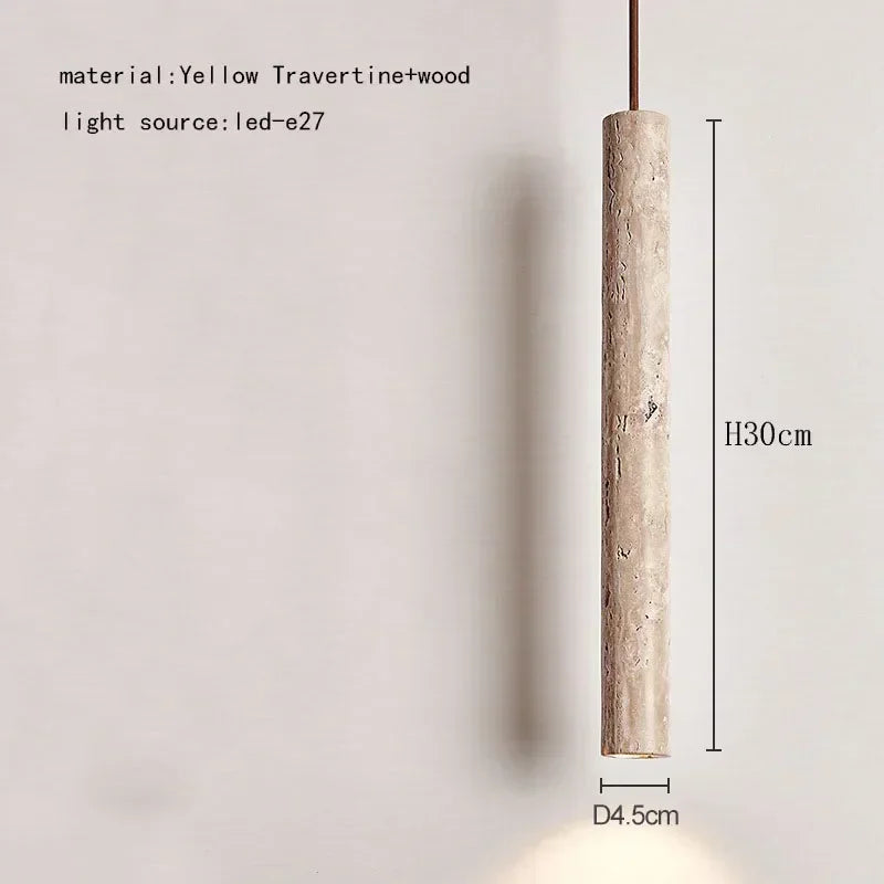 White Travertine and Marble Droplight