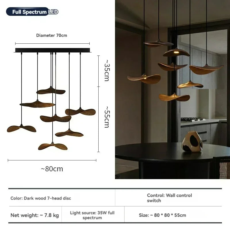 Designer Chinese Log Craft Chandelier