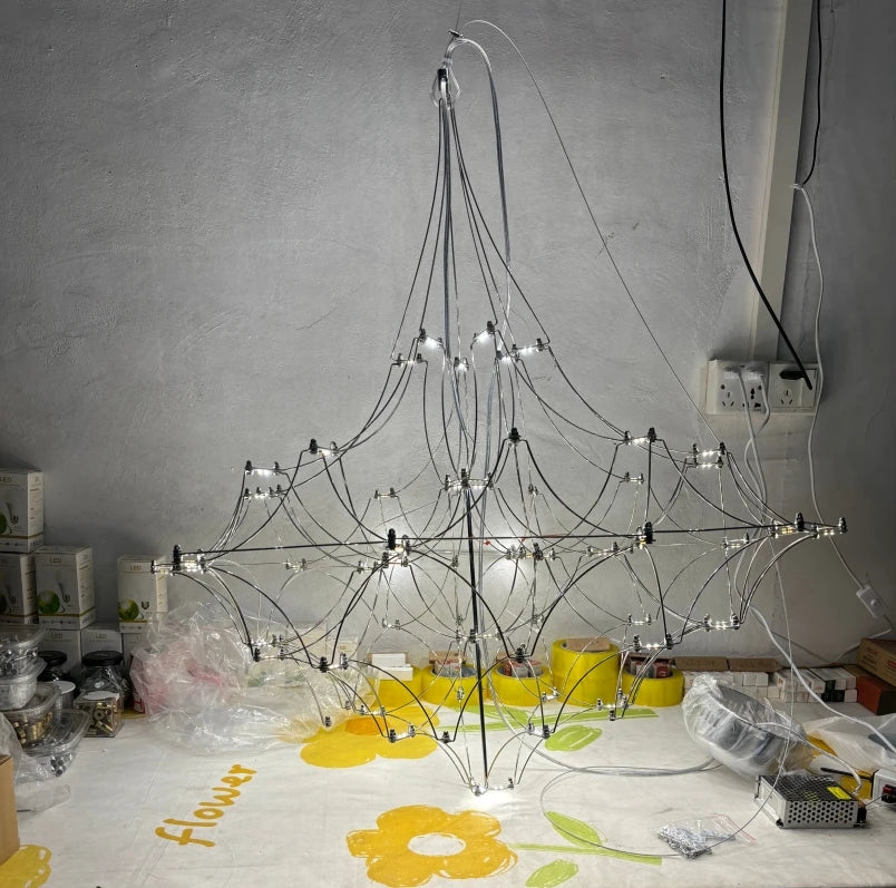 New Light Cube Gypsy Firefly Crystal Chandelier Advanced Sense Empty Living Room Light
