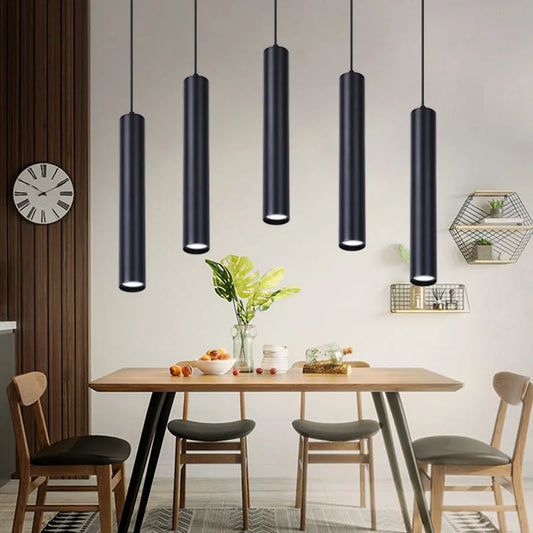 Room Decor Ceiling Pendant Led Lamp Vintage Light Top Hanging Home Kitchen Chandelier Lighting Fixture Bar Counter Long Tube LED