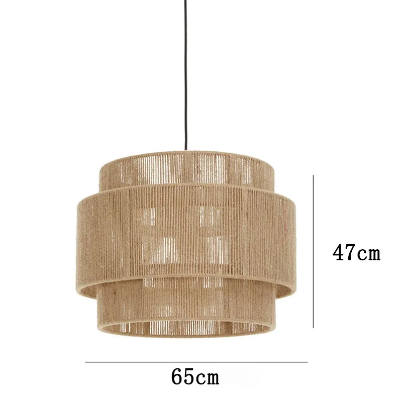 Vintage Japanese Style Rattan Pendant Lights