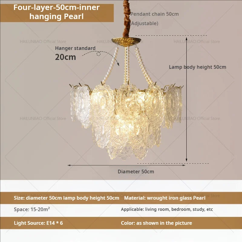 French Light Luxury Crystal Chandelier