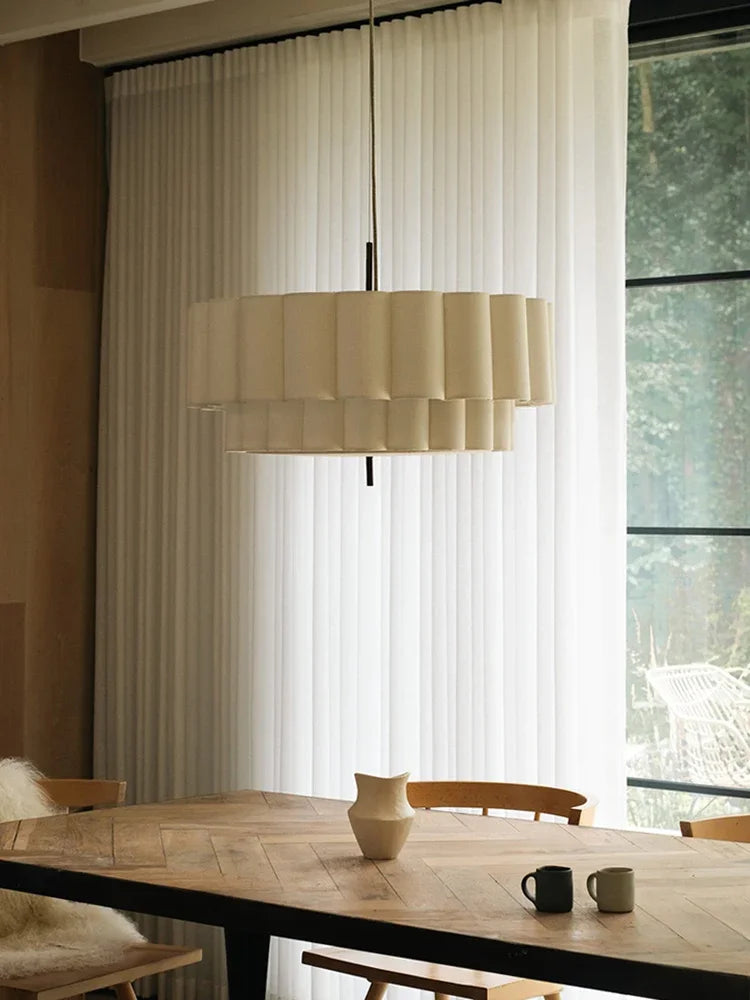 Folia Fabric Pendant lamp Bohemia Large Linen Lamp Wabi Sabi Living Dining room Bedroom lamp B&B Decoration Lounge room Lamp